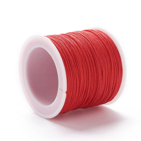 RED Braided Nylon Thread, 0.8-1 mm 100 yards (91 meters) spool Braided Nylon Thread, 0.8-1 mm 100 yards (91 meters) spool
