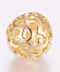 Brass Beads, Hollow, Round, Real Gold-Plated, Golden 12MM (PE5153) Color Keeping Brass Beads, Hollow, Round, Real Gold-Filled, Golden Size: about 12mm diameter, hole: 1.5mm