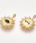 Brass Charms, with Cubic Zirconia, Eye,14x12mm Brass Charms, with Cubic Zirconia, Eye,14x12mm