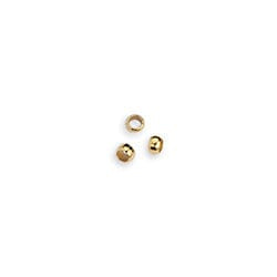 24KT GOLD PLATED Brass Crimp Bead 4mm-Φ2.6mm Brass Crimp Bead 4mm-Φ2.6mm