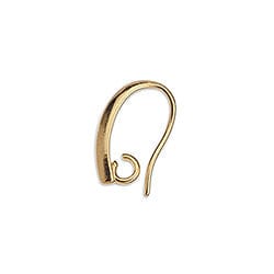 24KT. GOLD PLATED Brass Earring Hook, 15x9mm Brass Earring Hook, 15x9mm