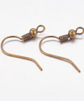 Brass Earring Hooks, Antique Bronze, 18mm Brass Earring Hooks, Antique Bronze Size: about 18mm long, 17mm wide, 0.8mm thick, hole: 2mm, Nickel Free.