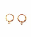 ROSE GOLD PLATED Brass Earring with Hoop, 13.4x16mm Brass Hoop Earrings 13.4x16mm | 18K Gold Plated Cyprus