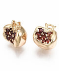 Brass Micro Pave Cubic Zirconia Pomegranate, 18K Gold Plated, 10.5mm Brass Micro Pave Cubic Zirconia Pomegranate, 18K Gold Plated, 10.5mm