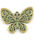 (BT6136) Butterfly Zinc Alloy Pendants,  Antique Bronze & Green Patina Size: about 47mm  (2 PCS)long Butterfly Zinc Alloy Pendants, Lead Free & Nickel Free, Antique Bronze & Green Patina Size: about 47mm long, 55.5mm wide, 3mm thick, hole: 3.5mm.