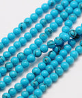 (BT6892A) Synthetic Chinese Turquoise Bead Strands, Round 3mm (1 STR) (BT6892A) Synthetic Chinese Turquoise Bead Strands, Round 3mm (1 STR)