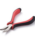 Carbon Steel Jewelry Pliers, Bent Nose Pliers, Serrated Jaw Carbon Steel Jewelry Pliers, Bent Nose Pliers, Serrated Jaw