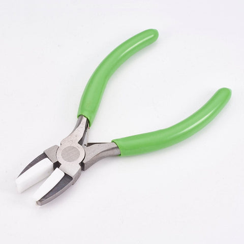 Carbon Steel Jewelry Pliers, Flat Nose Pliers, Polishing Carbon Steel Jewelry Pliers, Flat Nose Pliers, Polishing, LimeGreen Size: about 7.9cm wide, 13.5cm long, 1cm thick.