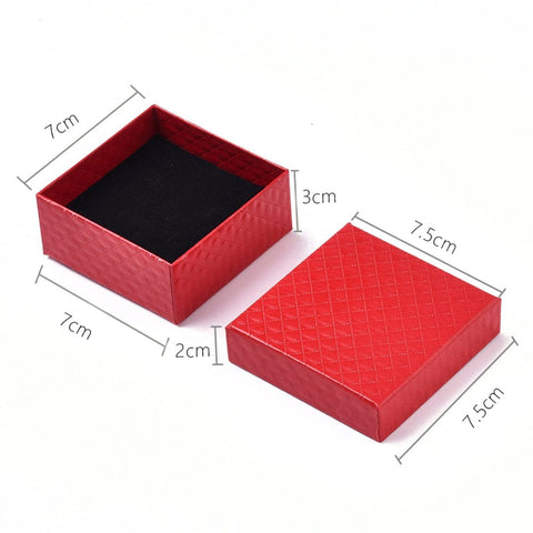 Cardboard Box for Pendant & Earring & Ring, Square, Red.5x7.5cm Cardboard Box for Pendant & Earring & Ring, Square, Red.5x7.5cm