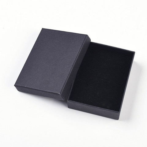 Cardboard Jewelry Set Boxes, with Sponge inside, Black 6.9x9cm Cardboard Jewelry Set Boxes, with Sponge inside, Black 6.9x9cm