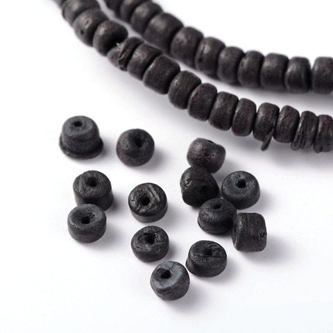 (CB3739) Coconut beads 5mm Black (CB3739) Coconut beads 5mm Black