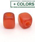 (CB6825X) Cube Cat Eye Beads, Large Hole, White 13mm H:6mm. (2 PCS) (CB6825X) Cube Cat Eye Beads, Large Hole, White 13mm H:6mm. (2 PCS)