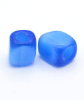 (CB6825C) ROYALBLUE (CB6825X) Cube Cat Eye Beads, Large Hole, White 13mm H:6mm. (2 PCS) (CB6825X) Cube Cat Eye Beads, Large Hole, White 13mm H:6mm. (2 PCS)