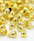 CCB Style Acrylic Cord Ends, Golden 10mm , 5mm inner  (+/-40PCS) CCB Style Acrylic Cord Ends, Golden 10mm , 5mm inner  (+/-40PCS)