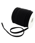 (CD1274A) Soft Nylon Cord, Flat, Black 5mm  20m/roll (CD1274A) Soft Nylon Cord, Flat, Black 5mm  20m/roll