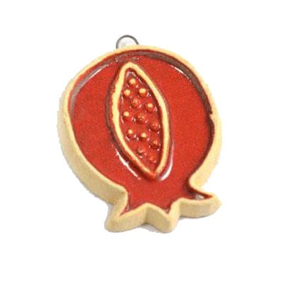 Light Brown / Red Ceramic Pomegranate (+Colors) Ceramic Pomegranate Enamel pomegranate pendant. Size 45x33mm Color Blue