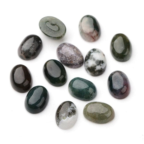 (CG6551A) Natural Indian Agate Oval Cabochons Size: about 13mm wide, 18mm long (5 PCS) (CG6551A) Natural Indian Agate Oval Cabochons Size: about 13mm wide, 18mm long (5 PCS)