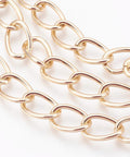 (CH117) Decorative Chain Aluminium Twisted Chains Curb Chains, Golden  15MM (2 METS) Decorative Chain Aluminium Twisted Chains Curb Chains, Golden  Size: about 10mm wide, 15mm long, 2mm thick.