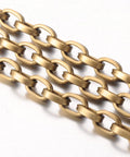 (CH4767)  Aluminium Twisted Chains Curb Chains, Antique Bronze (2 METS) Aluminium Twisted Chains Curb Chains, Antique Bronze Each link is 5.5mm wide, 8mm long, 2mm thick.