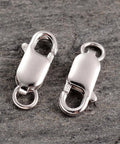 (CH5492) Platinum Plated Sterling Silver Lobster Claw Clasps 14MM Platinum Plated Sterling Silver Lobster Claw Clasps Size: about 7mm wide, 14mm long, 3mm thick, hole: 3mm.