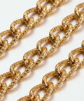 (CH5496) Aluminium Twisted Chains Curb Chains, Oval, Gold 13mm (2 MET) Aluminium Twisted Chains Curb Chains, Oval, Gold Size: Link about 13mm long, 8.5mm wide, 2.5mm thick