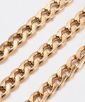 (CH880) Aluminium Twisted Chains Curb Chains, Gold 9MM (2 METS) Aluminium Twisted Chains Curb Chains, Lead Free and Nickel Free, Oxidated in Gold Size: about Chain: 9mm long, 5mm wide, 1.5mm thick