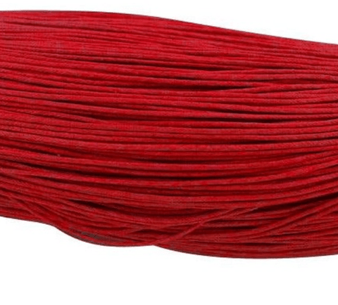 RED Chinese Waxed Cotton Cord, 0.7mm Chinese Waxed Cotton Cord, 0.7mm