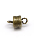 (CL5806) Column Brass Magnetic Clasps, Antique Bronze Size: about 6mm wide, 10mm long, Column Brass Magnetic Clasps, Lead Free & Nickel Free & Cadmium Free, Antique Bronze Size: about 6mm wide, 10mm long, hole: 1mm.