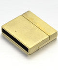 (CL5809) Alloy Rectangle Magnetic Clasps, Antique Bronze Size: about 21mm wide, 24mm long, Nickel Free & Lead Free Unfading Alloy Rectangle Magnetic Clasps, Antique Bronze Size: about 21mm wide, 24mm long, 5.5mm thick, hole: 3x21mm.