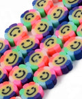 (CL7412-3) Handmade Polymer Clay Beads  Flower with Smiling Face, 9~10mm (20 PCS) (CL7412-3) Handmade Polymer Clay Beads  Flower with Smiling Face, 9~10mm (20 PCS)