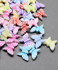 Colorful Acrylic Beads, Craft Beads, Butterfly, Mixed Color  12.5mm Colorful Acrylic Beads, Craft Beads, Butterfly, Mixed Color Size: about 12.5mm long, 16mm wide, 4mm thick, hole: 1mm