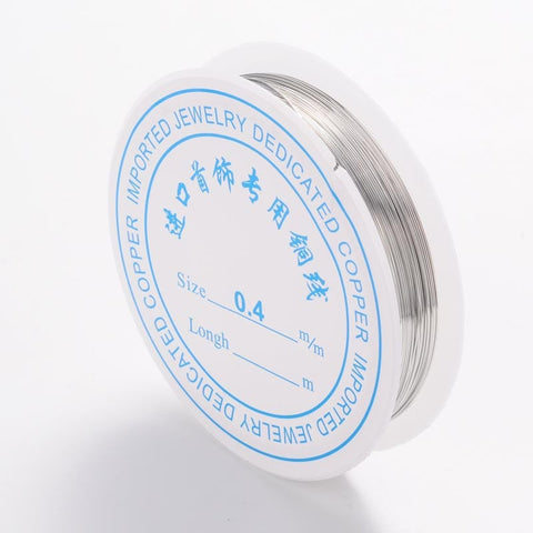 Copper Jewelry Craft Wire 0,4mm Silver Copper Jewelry Craft Wire 0,4mm Silver