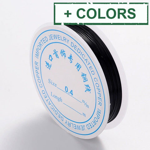 Copper Jewelry Wire, 0.4mm Copper Jewelry Wire, Nickel Free, Brown Size: about 0.4mm thick, about 15m/roll.