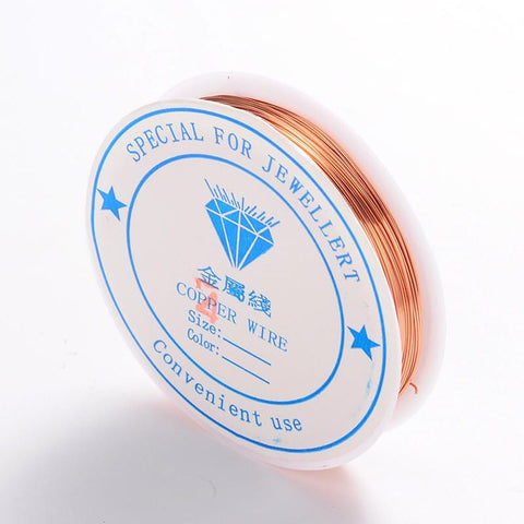 BROWN Copper Jewelry Wire, 0.4mm Copper Jewelry Wire, Nickel Free, Brown Size: about 0.4mm thick, about 15m/roll.