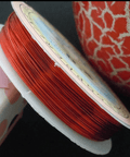 RED Copper Jewelry Wire, 0.4mm Copper Jewelry Wire, Nickel Free, Brown Size: about 0.4mm thick, about 15m/roll.