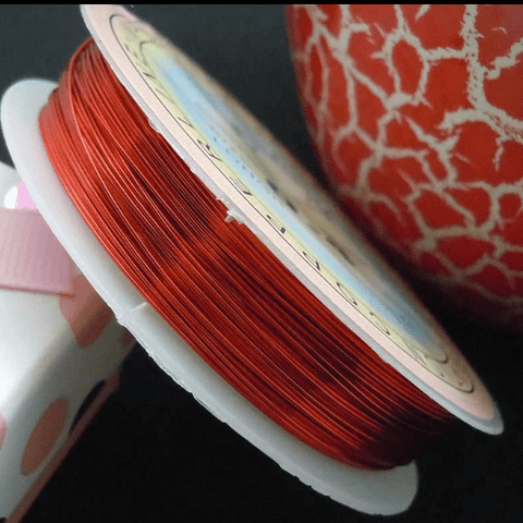 RED Copper Jewelry Wire, 0.4mm Copper Jewelry Wire, Nickel Free, Brown Size: about 0.4mm thick, about 15m/roll.