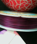 (WR870B) PURPLE Copper Jewelry Wire, 0.4mm Copper Jewelry Wire, Purple Size: about 0.4mm thick, 12m/roll.