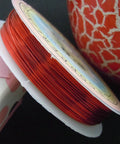 (WR870-13) RED Copper Jewelry Wire, 0.4mm Copper Jewelry Wire, Purple Size: about 0.4mm thick, 12m/roll.