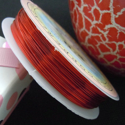 (WR870-13) RED Copper Jewelry Wire, 0.4mm Copper Jewelry Wire, Purple Size: about 0.4mm thick, 12m/roll.