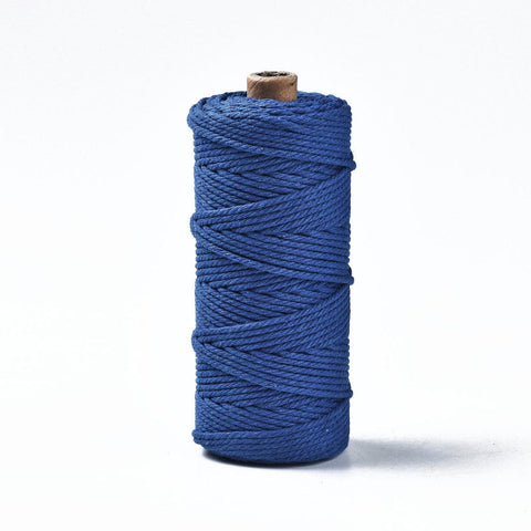 BLUE 100 METERS ROLL Cotton String Threads, Macrame Cord, 3mm Cotton String Threads, Macrame Cord, 3mm