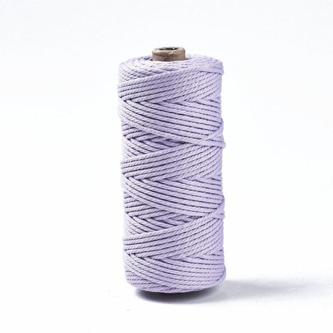 LILAC 100 METER ROLL Cotton String Threads, Macrame Cord, 3mm Cotton String Threads, Macrame Cord, 3mm