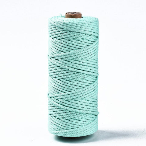 TURQOUISE 100 METERS ROLL Cotton String Threads, Macrame Cord, 3mm Cotton String Threads, Macrame Cord, 3mm