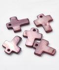 (CR5152) Freshwater Shell Charms, Dyed, Cross, IndianRed 15MM (20 PCS) Freshwater Shell Charms, Dyed, Cross, IndianRed Size: about 15mm long, 12mm wide, 2mm thick, hole: 1mm.