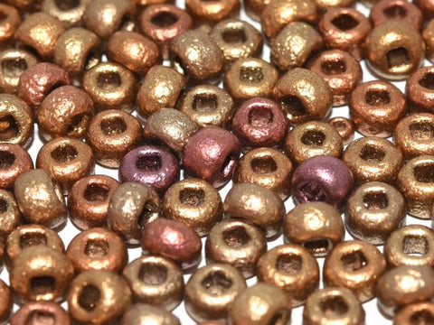 (CSB6-01610E) CZECH SEED BEADS 6/0 ETCHED METALLIC MIX (25 GMS) (CSB6-01610E) CZECH SEED BEADS 6/0 ETCHED METALLIC MIX (25 GMS)