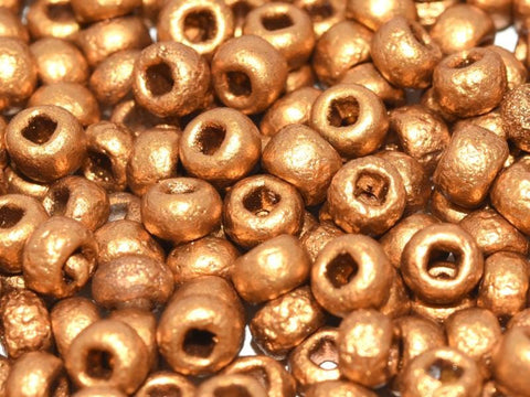 (CSB6-01740E) CZECH SEED BEADS 6/0 ETCHED BRASS GOLD (25 GMS) (CSB6-01740E) CZECH SEED BEADS 6/0 ETCHED BRASS GOLD (25 GMS)
