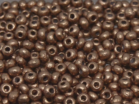 (CSB6-01770E) CZECH SEED BEADS 6/0 ETCHED VINTAGE COPPER (25 GMS) (CSB6-01770E) CZECH SEED BEADS 6/0 ETCHED VINTAGE COPPER (25 GMS)