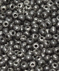 (CSB6-03050-18549) CZECH SEED BEADS 6-0 CHALK WHITE ANTIQUE CHROME (25 GMS) CZECH SEED BEADS 6/0 CHALK WHITE ANTIQUE CHROME