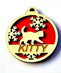 CAT WALKING Custom LASER ENGRAVED CUSTOM SNOW GLOBES 8-9CM DIAMETER Custom LASER ENGRAVED CUSTOM SNOW GLOBES 8-9CM DIAMETER