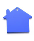 BLUE Custom Laser Engraving Service Aluminium House 38x35mm Custom Laser Engraving Service Aluminium House 38x35mm