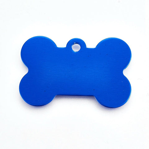 BLUE Custom Laser Pet Tag Engraving 38x25mm Custom Dog Tag Engraving – Personalize Your Pet's ID Tags